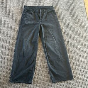 American Eagle Outfitters Black Denim wide leg Jeans